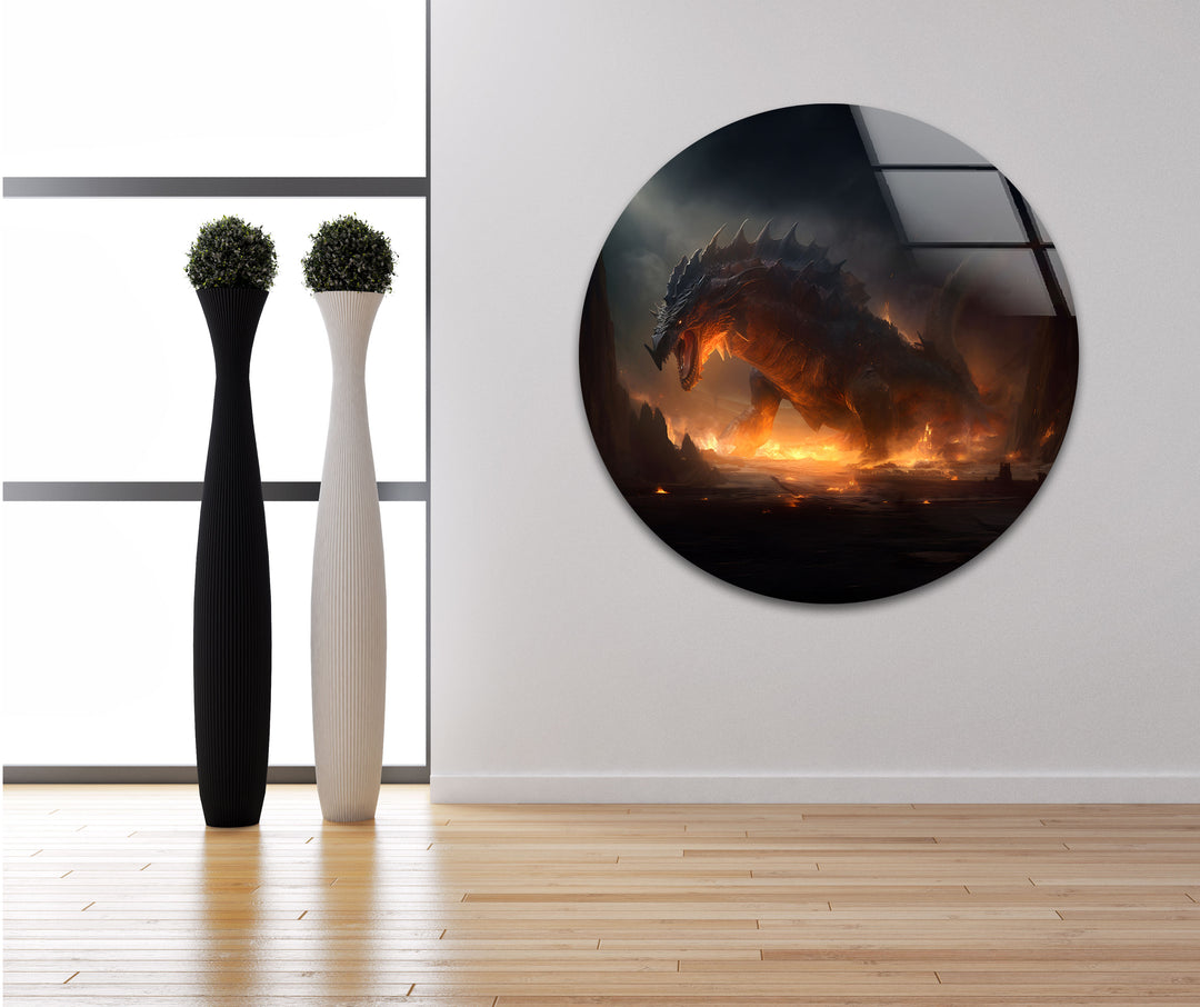 A fiery dragon design to add power and fantasy to your home.
