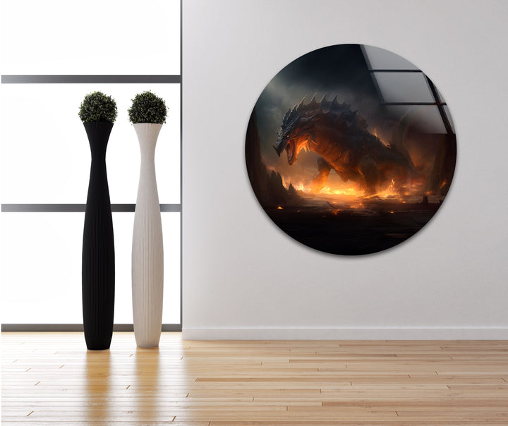 A fiery dragon design to add power and fantasy to your home.
