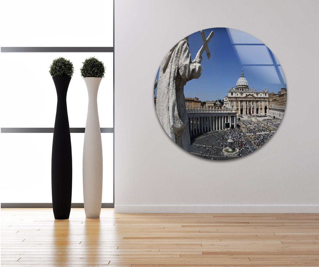 Glaswandkunst in der Vatikanstadt – Petersdom und Petersplatz