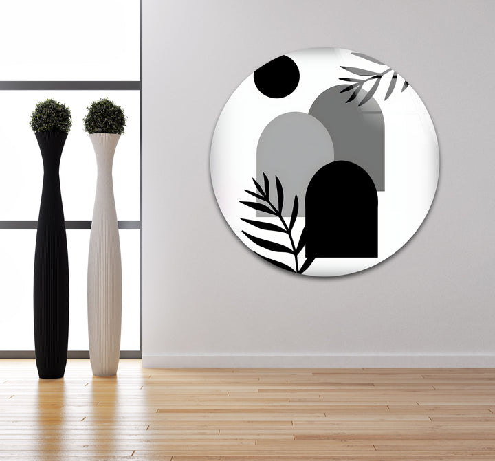 A timeless black and white art piece that merges modern simplicity with artistic depth.

