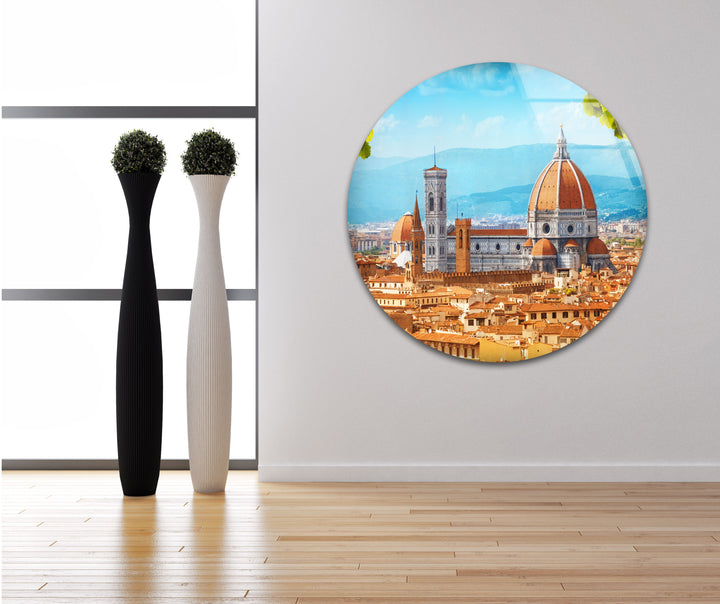 Florence Skyline Glass Wall Art – Duomo Cathedral & City View
