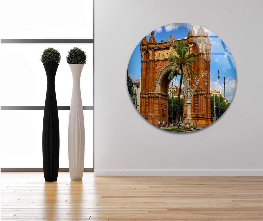 Barcelona Arch Glaswandkunst – Arc de Triomf Historisches Wahrzeichen
