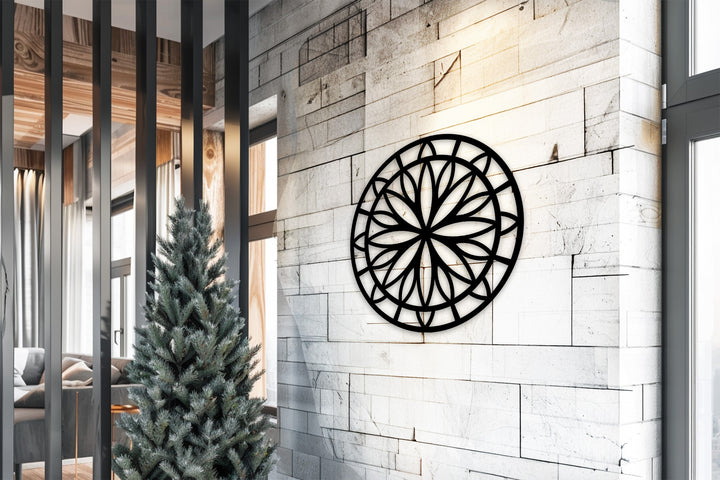 Minimalist circular metal wall decoration for home décor