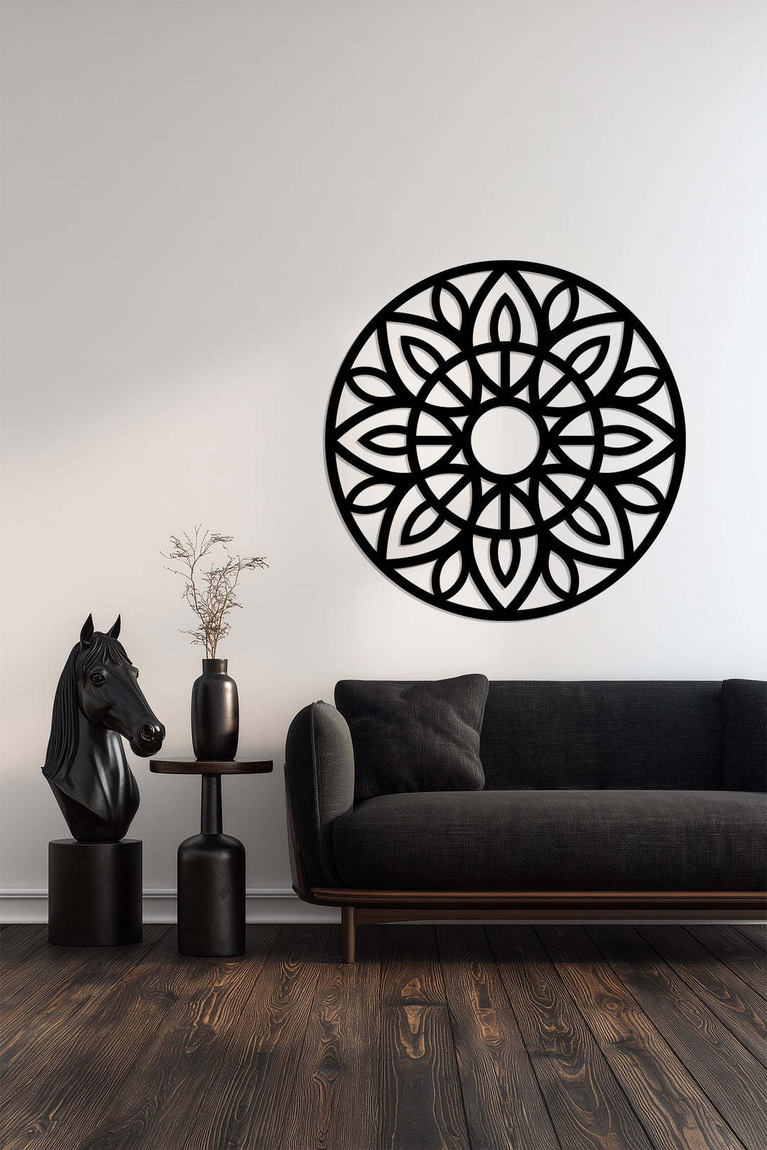 Geometric pattern metal wall art for home or office décor