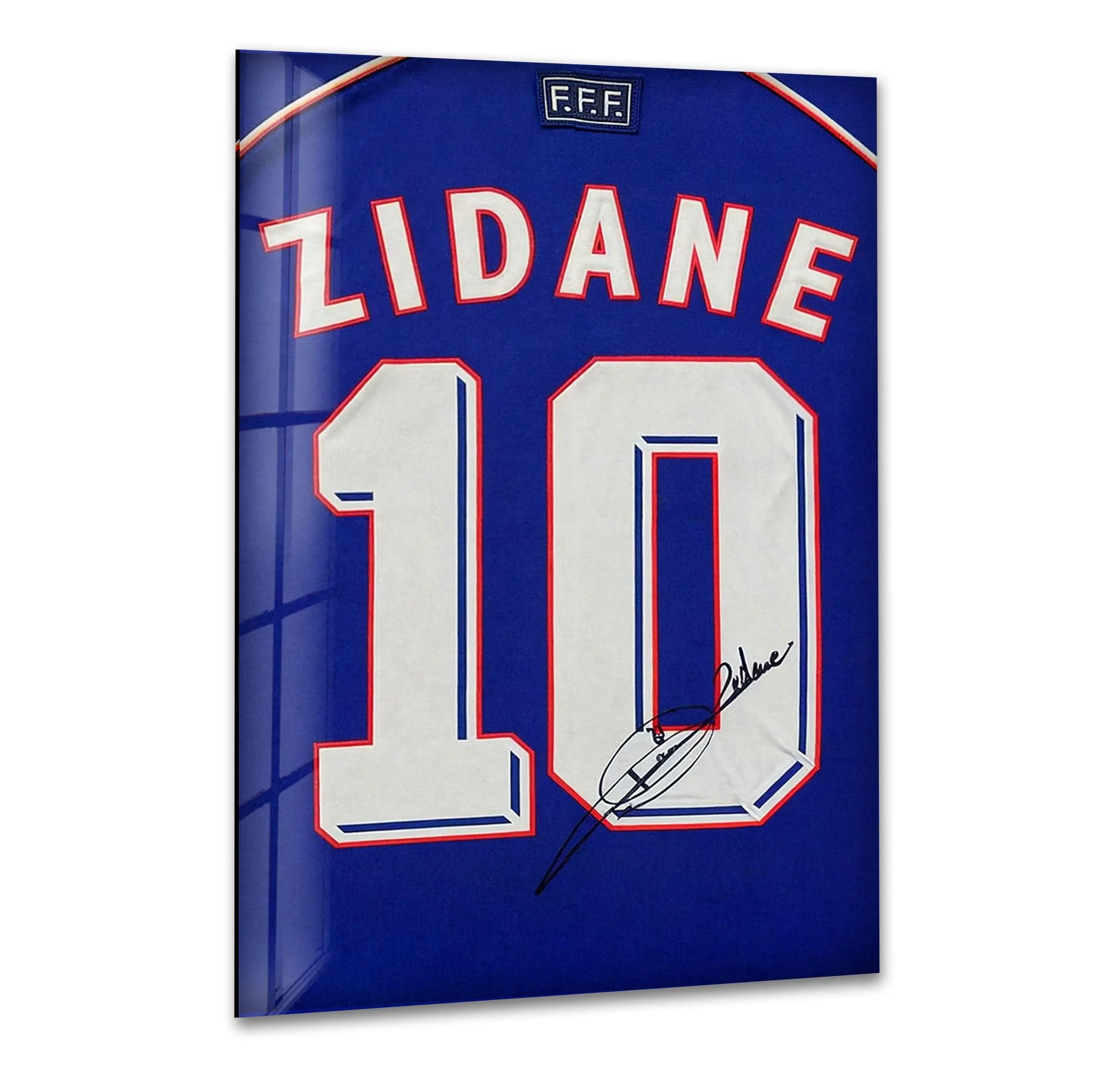 Zidane 10 Glass Wall Art – Iconic Football Legend – MyPhotoStation