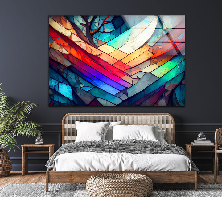 Vibrant Colorful Stained Glass Wall Art glass image printing, glass prints from photos