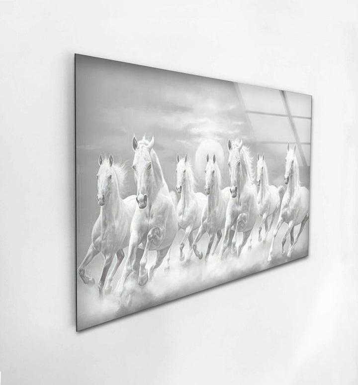 White Horses Running Glass Wall Art art glass wall art, glass wall art pictures