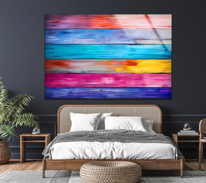 Colorful Woods Glass Wall Art picture on glass wall art, photos printed on glass