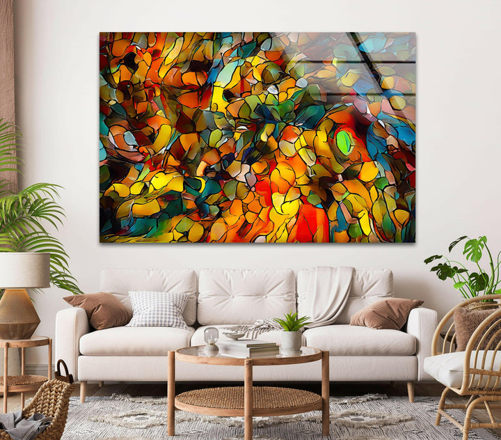 Mosaic Colored Stained Glass Wall Art glass photo prints, glass picture prints