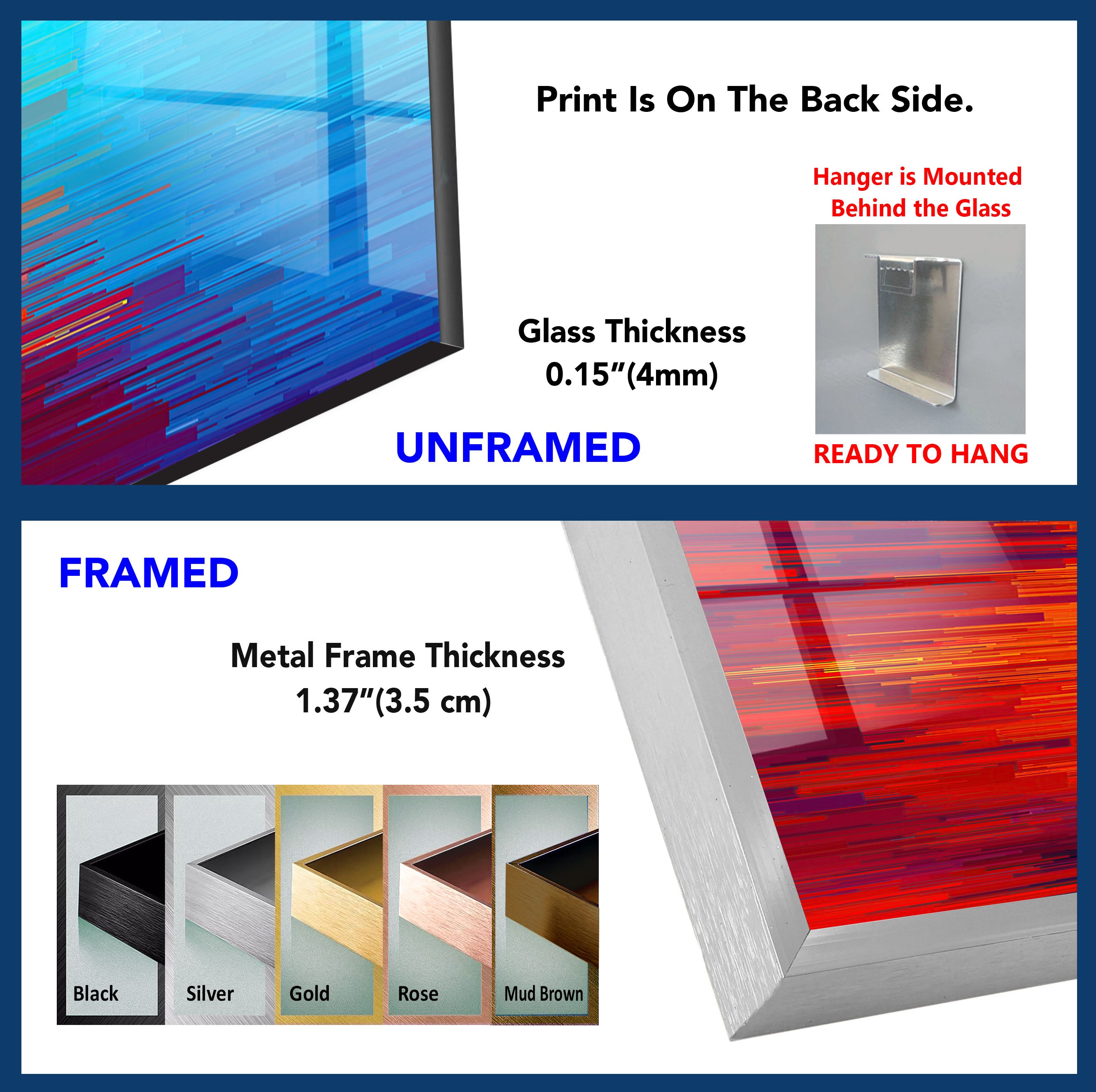 a metal frame with different colors and sizes