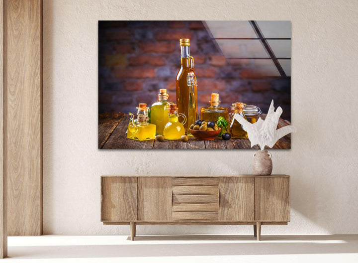 Oil Skewers Glass Wall Art, glass photo prints, glass picture prints