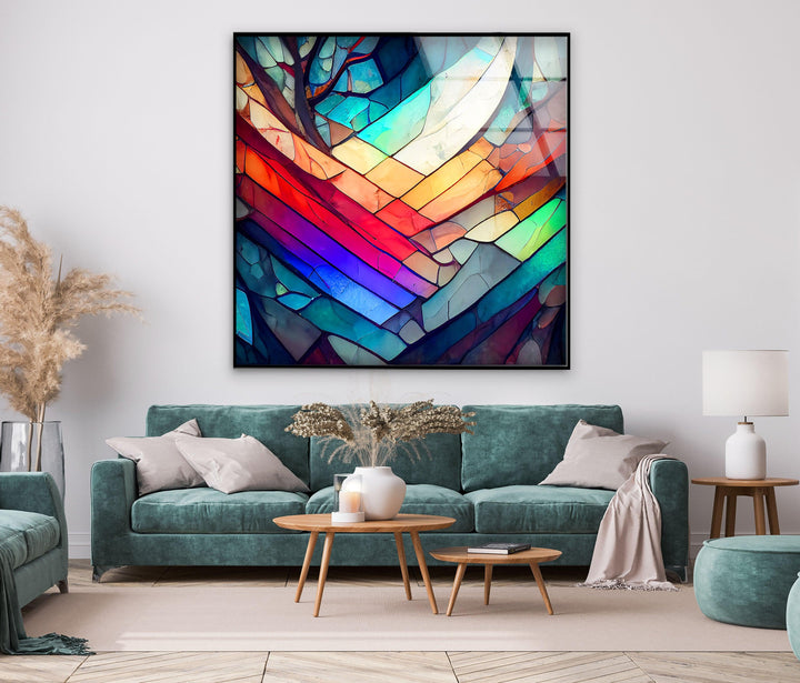 Vibrant Colorful Stained Glass Wall Art glass photo prints, glass picture prints