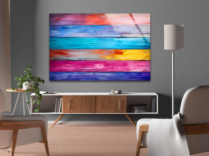 Colorful Woods Glass Wall Art print on glass, glass printed photos