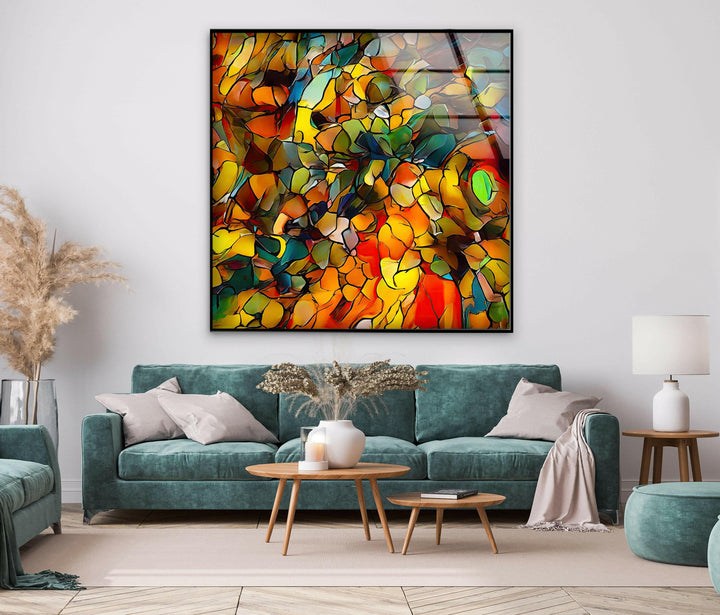 Mosaic Colored Stained Glass Wall Art glass pictures for Wall, glass prints wall art