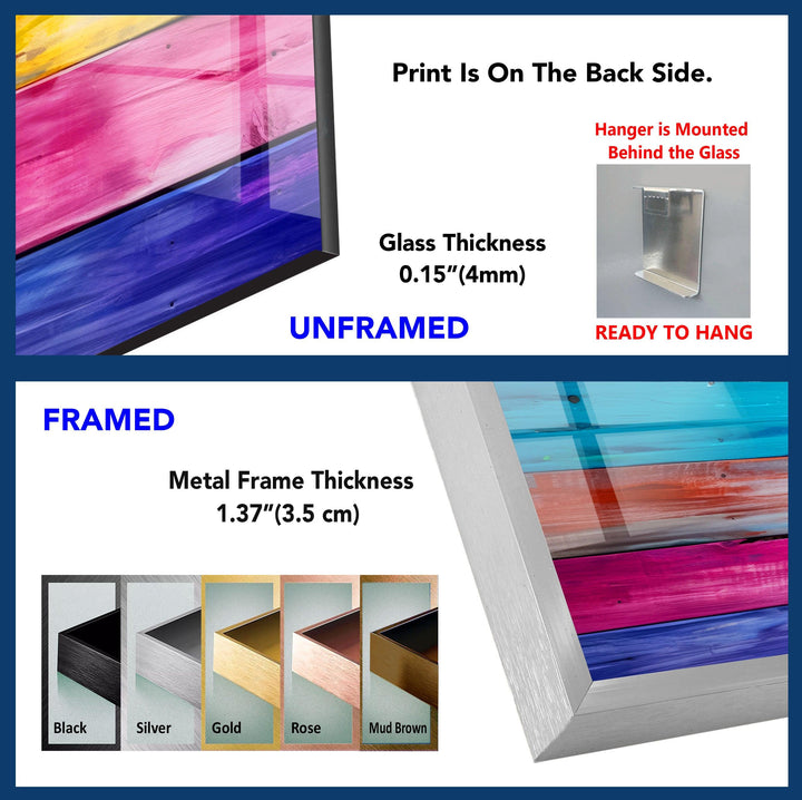 a picture of a metal frame with different colors