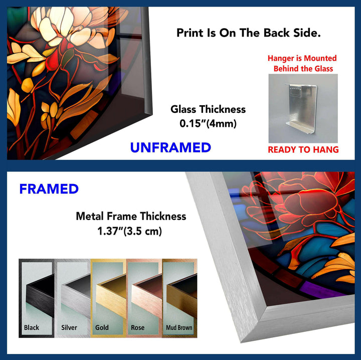 Red Peonies Stained Glass Wall Art, art glass wall art, glass wall art pictures