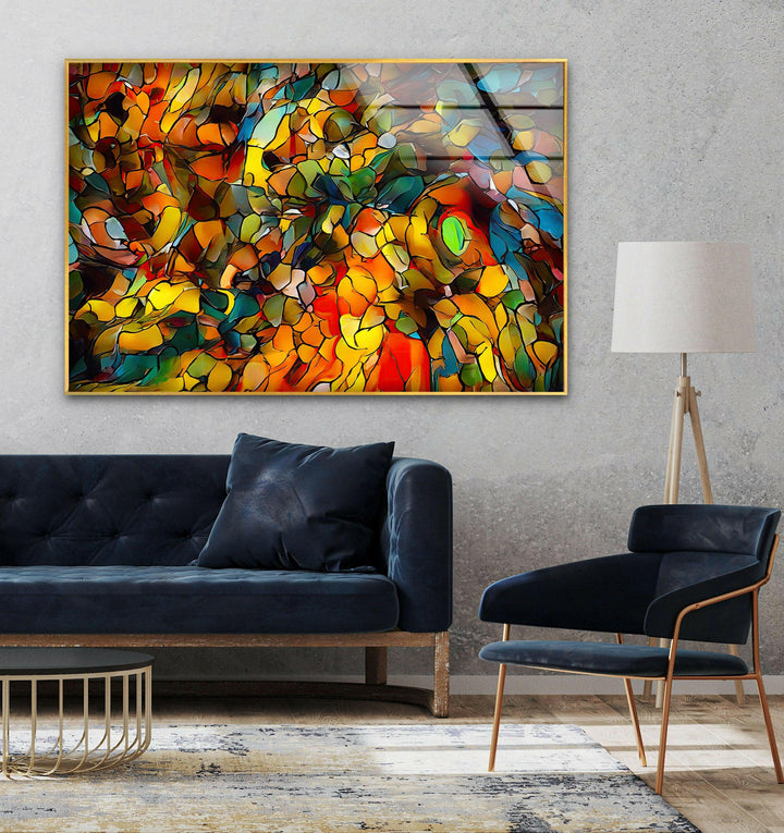 Mosaic Colored Stained Glass Wall Art custom glass pictures, glass art prints