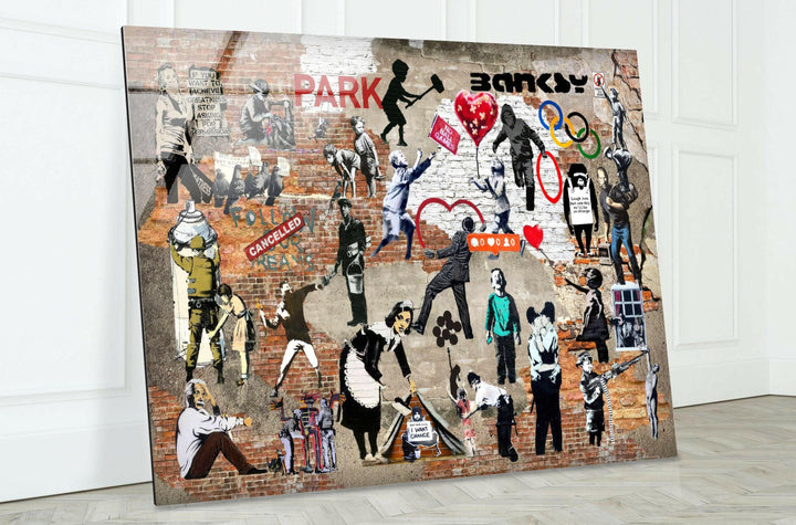 Mix Banksy Art Glass Wall Art - Transform your living space with our exquisite collection of Banksy Glass Wall Art, designed to bring a touch of contemporary street art into your home. Whether you are an avid art collector or simply looking to add some vibrant flair to your walls, our selection of Banksy wall art is perfect for every taste and style.