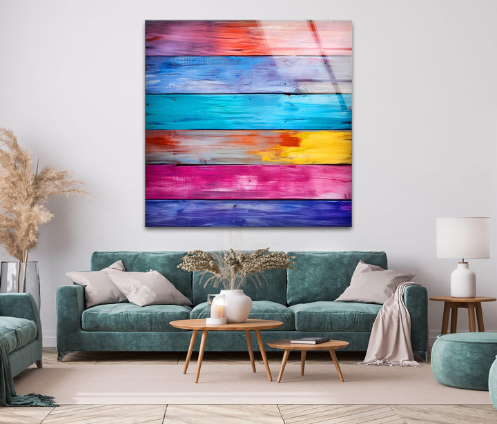 Colorful Woods Glass Wall Art large glass photo prints, glass wall photos