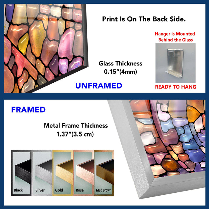a picture of a glass window and a picture of a metal frame