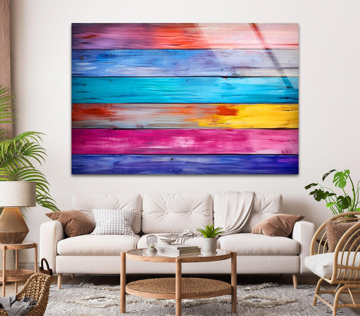 Colorful Woods Glass Wall Art custom glass pictures, glass art prints
