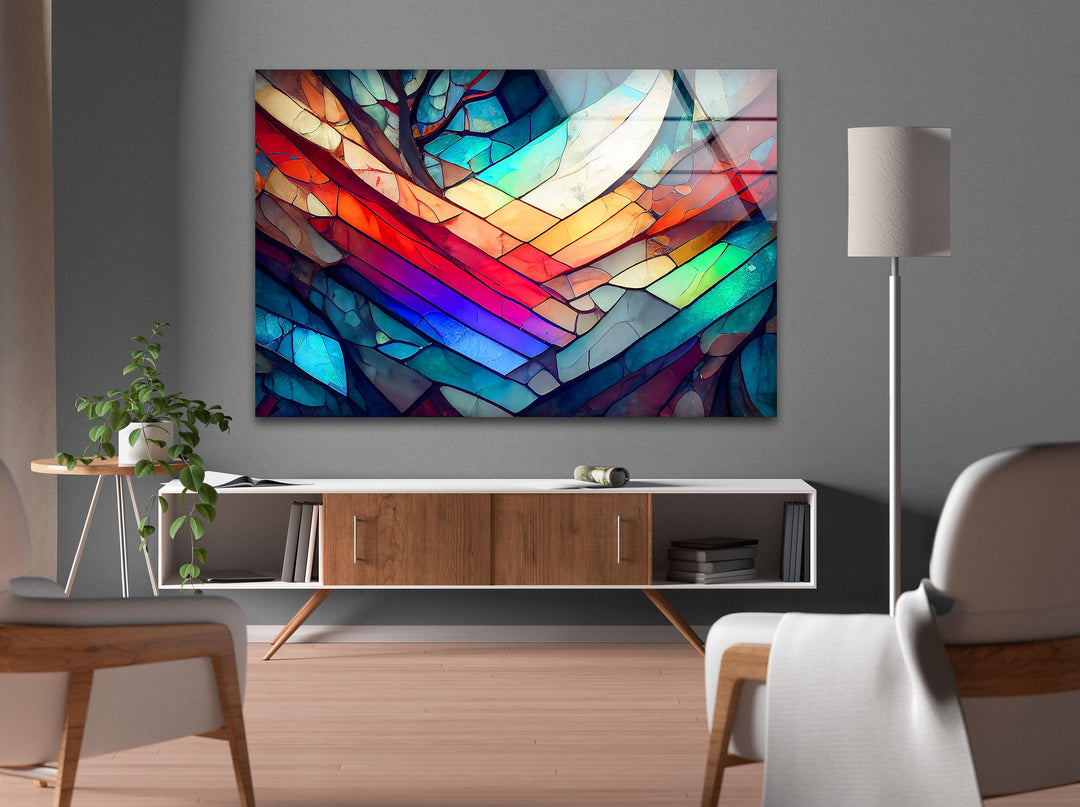 Vibrant Colorful Stained Glass Wall Art glass pictures for Wall, glass prints wall art