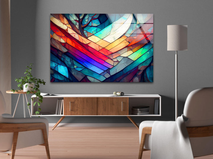 Vibrant Colorful Stained Glass Wall Art glass pictures for Wall, glass prints wall art