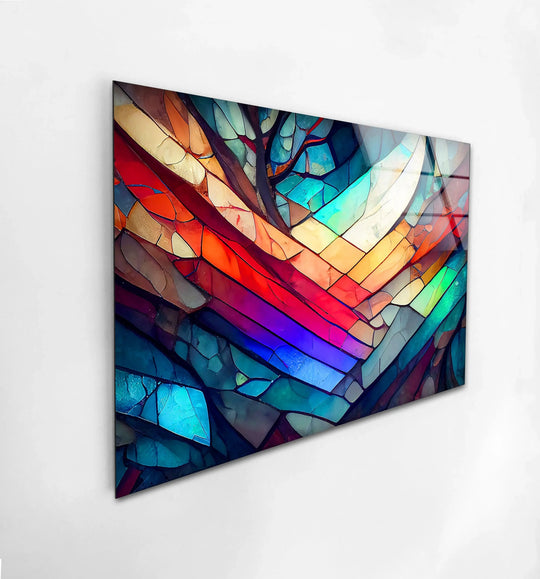 Vibrant Colorful Stained Glass Wall Art stained glass wall art, stained glass wall decor