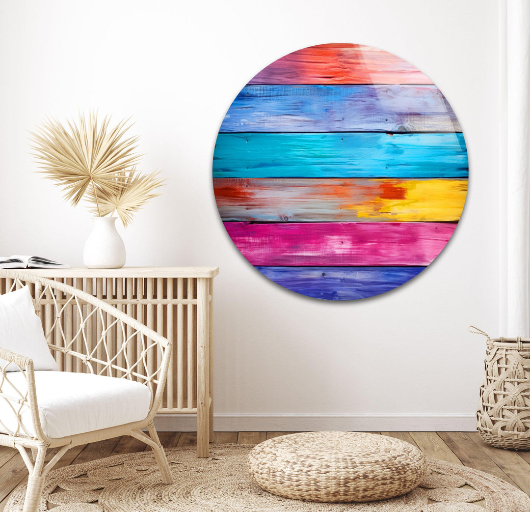 Colorful Woods Glass Wall Art photo print on glass, prints on glass wall art