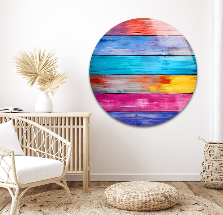 Colorful Woods Glass Wall Art photo print on glass, prints on glass wall art