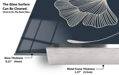 a diagram of a glass surface and a metal frame