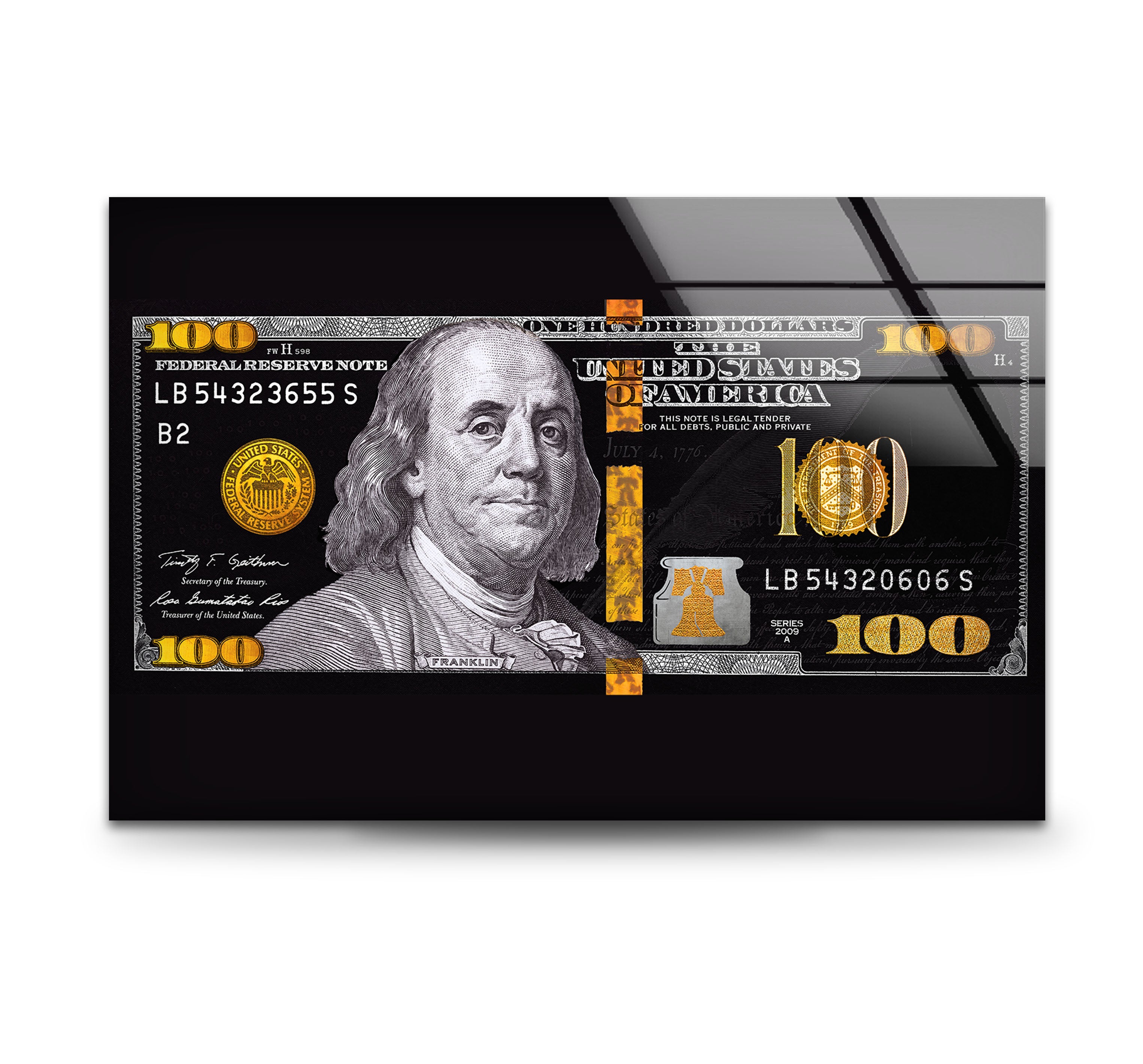 a picture of a one hundred dollar bill