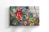 Abstract Graffiti Tempered Glass Wall Art