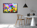 Colorful Vivid Abstract Tempered Glass Wall Art
