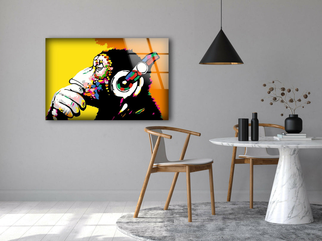 Monkey Cool Art Street Art Tempered Glass Wall Art - MyPhotoStation