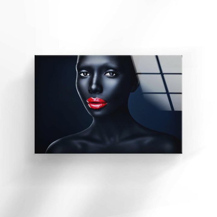 Red Lips Glass Print Wall Art & Cool Artwork