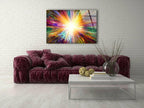 Colorful Modern Tempered Glass Wall Art