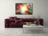Colorful Modern Tempered Glass Wall Art