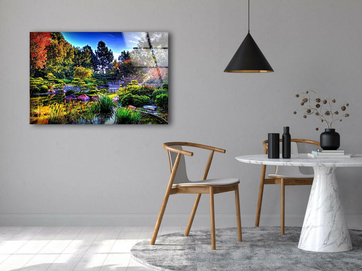 Nature Lake Landscape Glass Wall Art print picture on glass, Tempered Glass Wall Art 