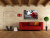 Red Rose Tempered Glass Wall Art