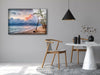Tropical Beach Palm Tree Tempered Glass Wall Art