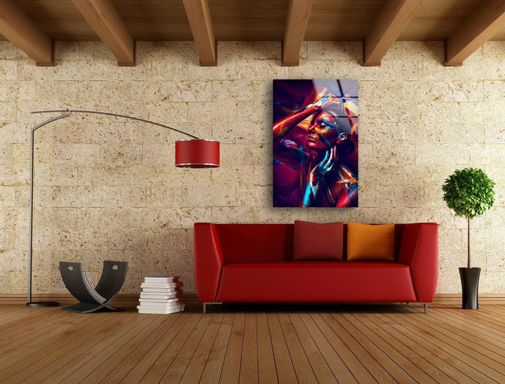 Woman Modern Fractal Modern Glass Art & Cool Wall Art