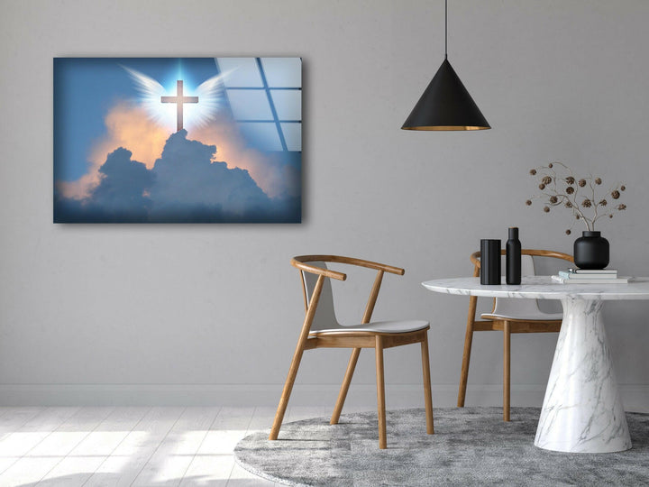 Cross Crucifix Glass Wall Decor