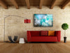 Blue and Green Abstract Tempered Glass Wall Art