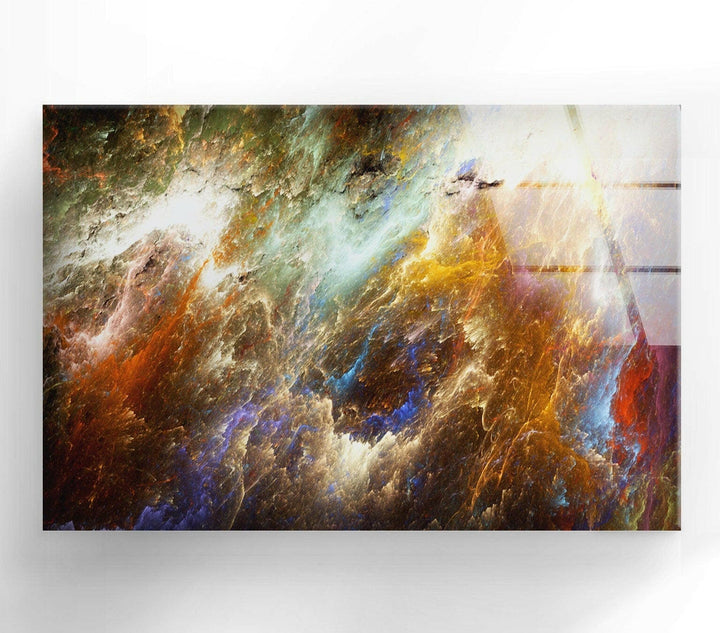 Storm Lightning Oversized Glass Wall Art for Homes