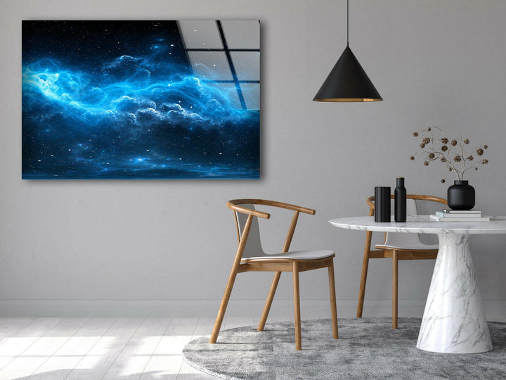 Nebelstern- und Weltraum-Wandkunst aus Glas