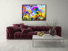 Colorful Vivid Abstract Tempered Glass Wall Art