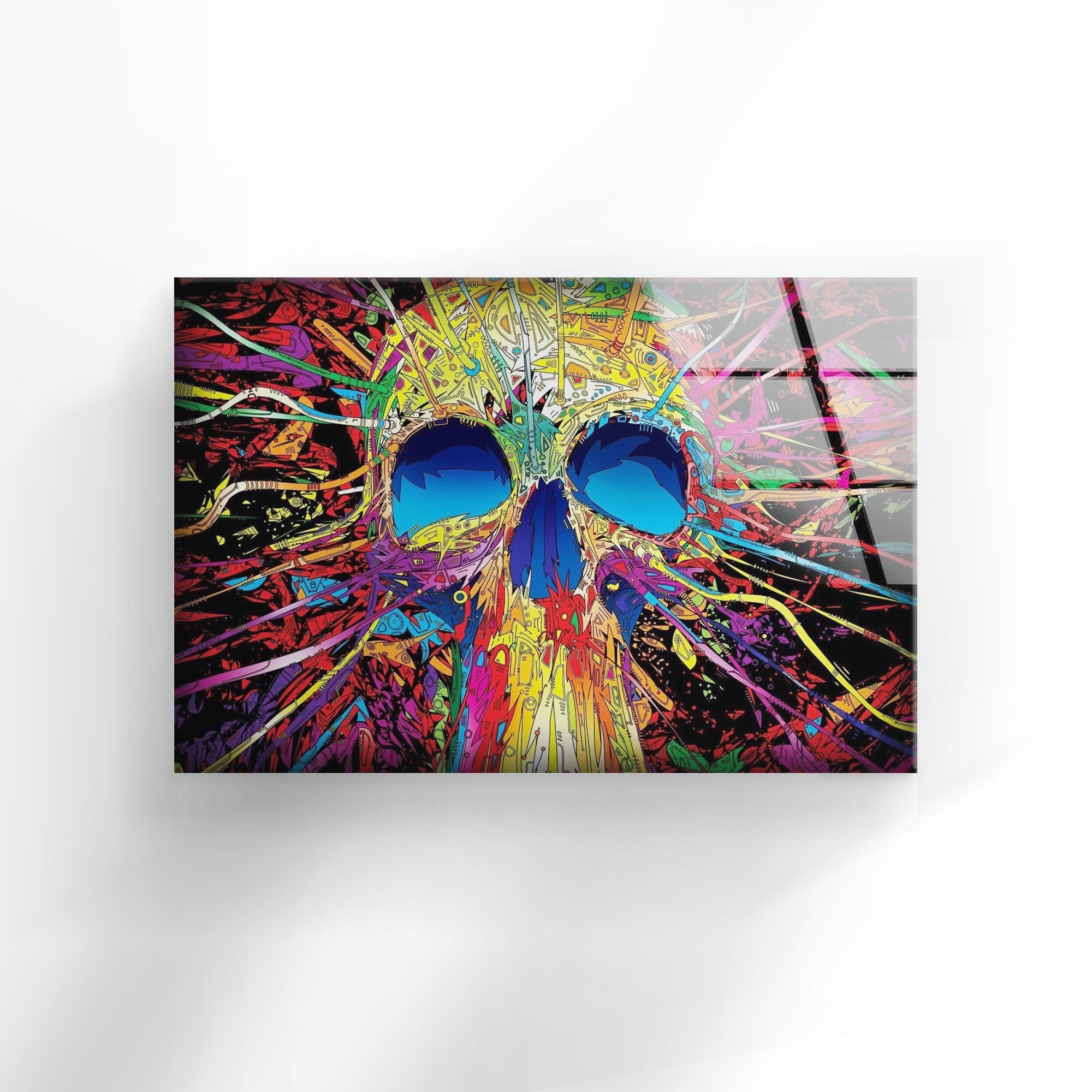 Cool Skull Tempered Glass Wall Art