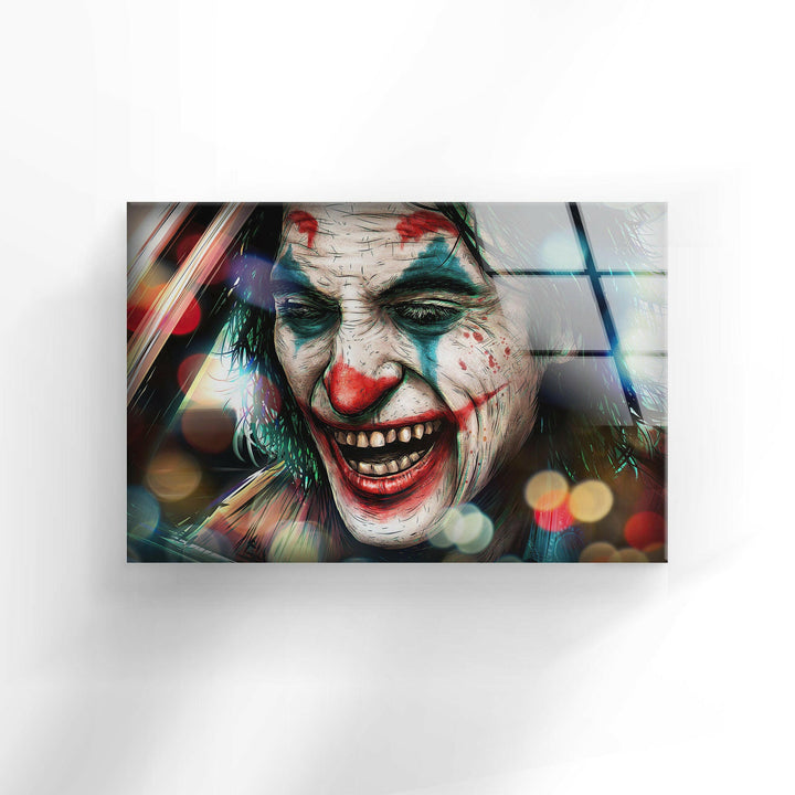 Joker Decorative Glass Wall Art print picture on glass, Tempered Glass Wall Art
