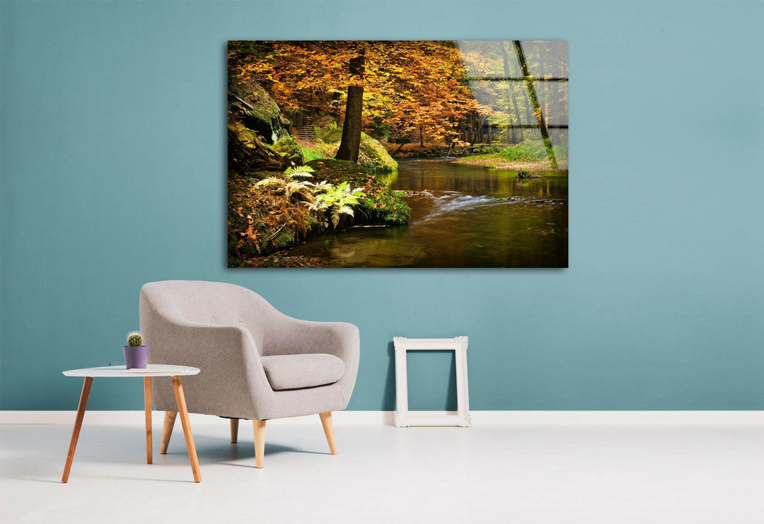 Nature paintings for sale featuring a mesmerizing view of Lagoa do Fogo’s vibrant blue waters.
